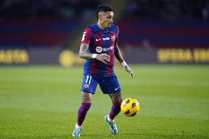 记者：拉菲尼亚、费兰-托雷斯、克里斯滕森缺席巴萨训练