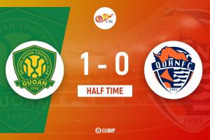 半场-达万助攻法比奥破门国安七成控球率 北京国安1-0青岛海牛