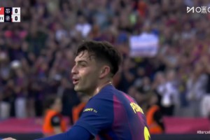 梅西附体！佩德里禁区游龙低射破门，巴萨1-0领先赫罗纳！